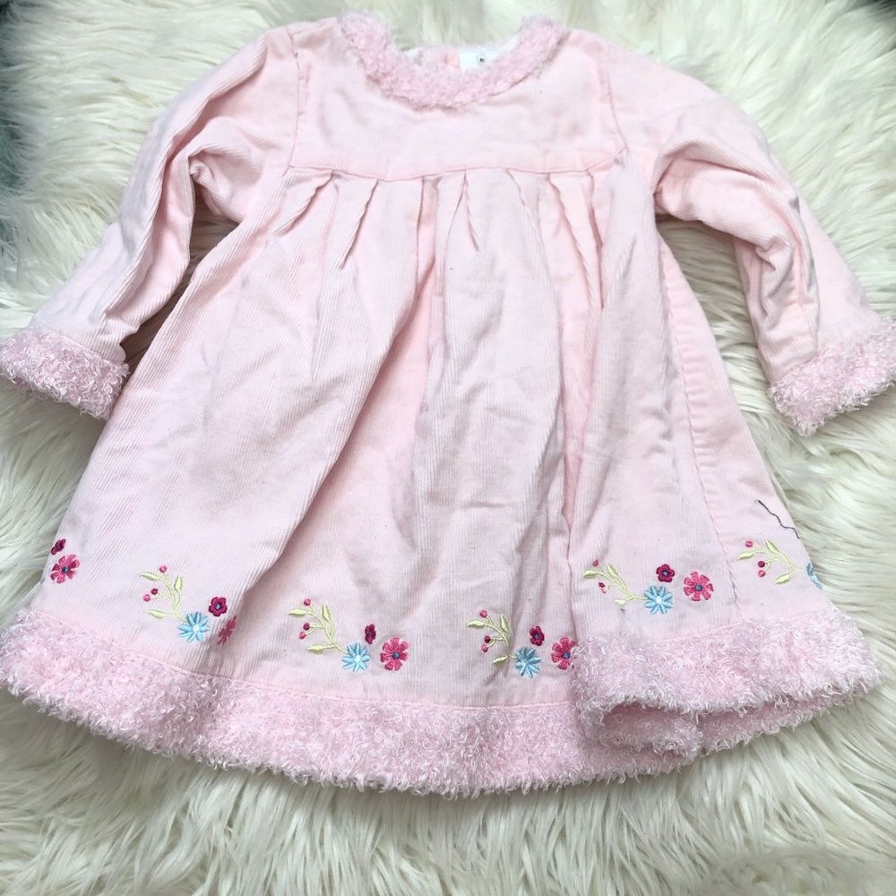 light pink hanna andersson corduroy dress size 80✨